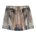 Jungle Wolf Print Mesh Shorts