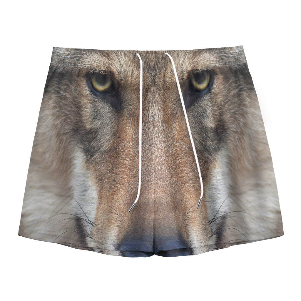 Jungle Wolf Print Mesh Shorts