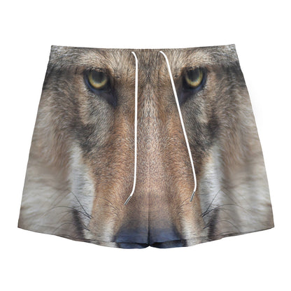 Jungle Wolf Print Mesh Shorts