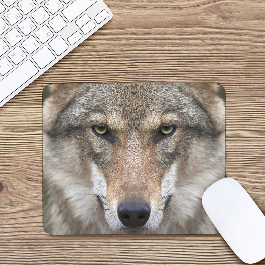 Jungle Wolf Print Mouse Pad