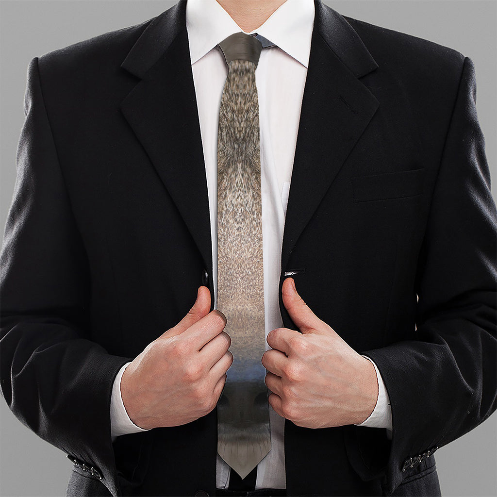 Jungle Wolf Print Necktie