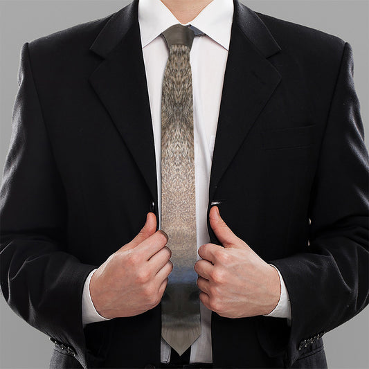Jungle Wolf Print Necktie
