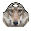 Jungle Wolf Print Neoprene Lunch Bag