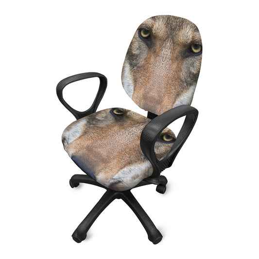 Jungle Wolf Print Office Chair Cover