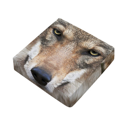 Jungle Wolf Print Outdoor Seat Cushion Cover