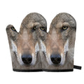 Jungle Wolf Print Oven Mitts