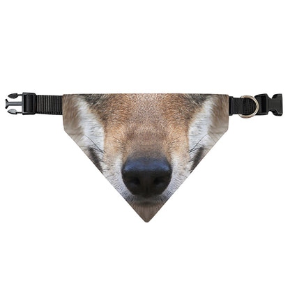 Jungle Wolf Print Over The Collar Dog Bandana
