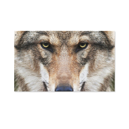 Jungle Wolf Print Polyester Flag