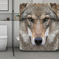 Jungle Wolf Print Polyester Shower Curtain