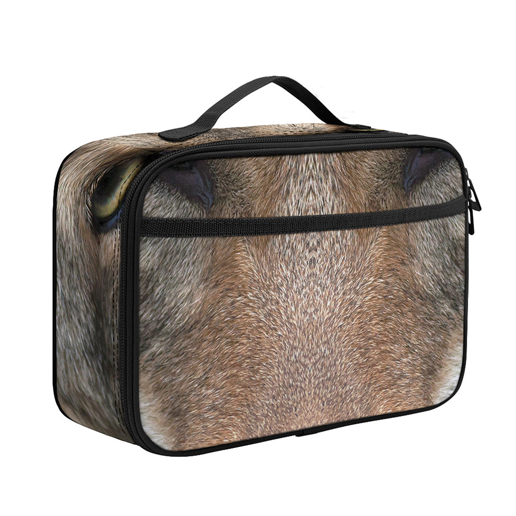 Jungle Wolf Print Portable Lunch Bag