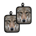 Jungle Wolf Print Pot Holders