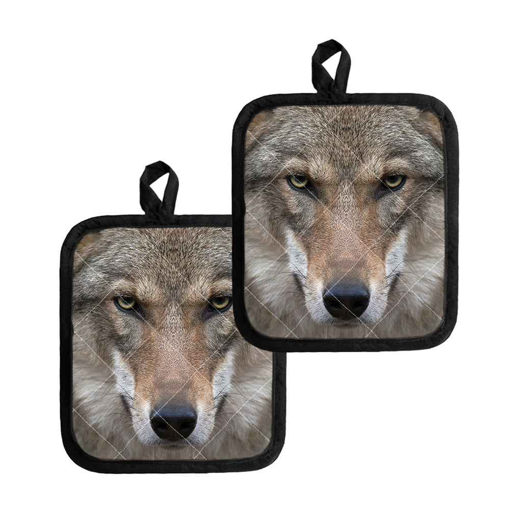 Jungle Wolf Print Pot Holders