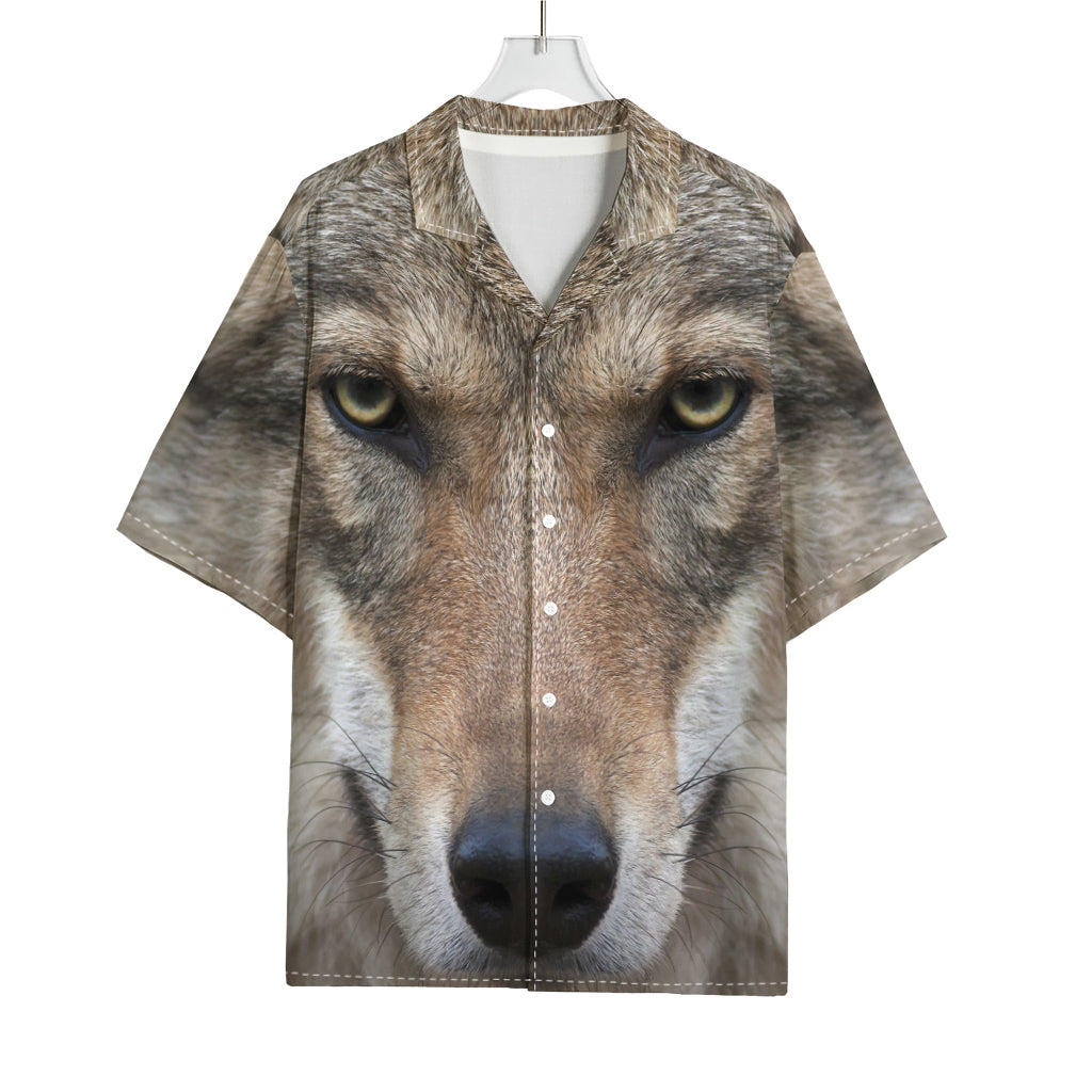 Jungle Wolf Print Rayon Hawaiian Shirt