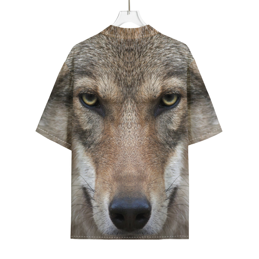 Jungle Wolf Print Rayon Hawaiian Shirt