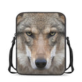 Jungle Wolf Print Rectangular Crossbody Bag