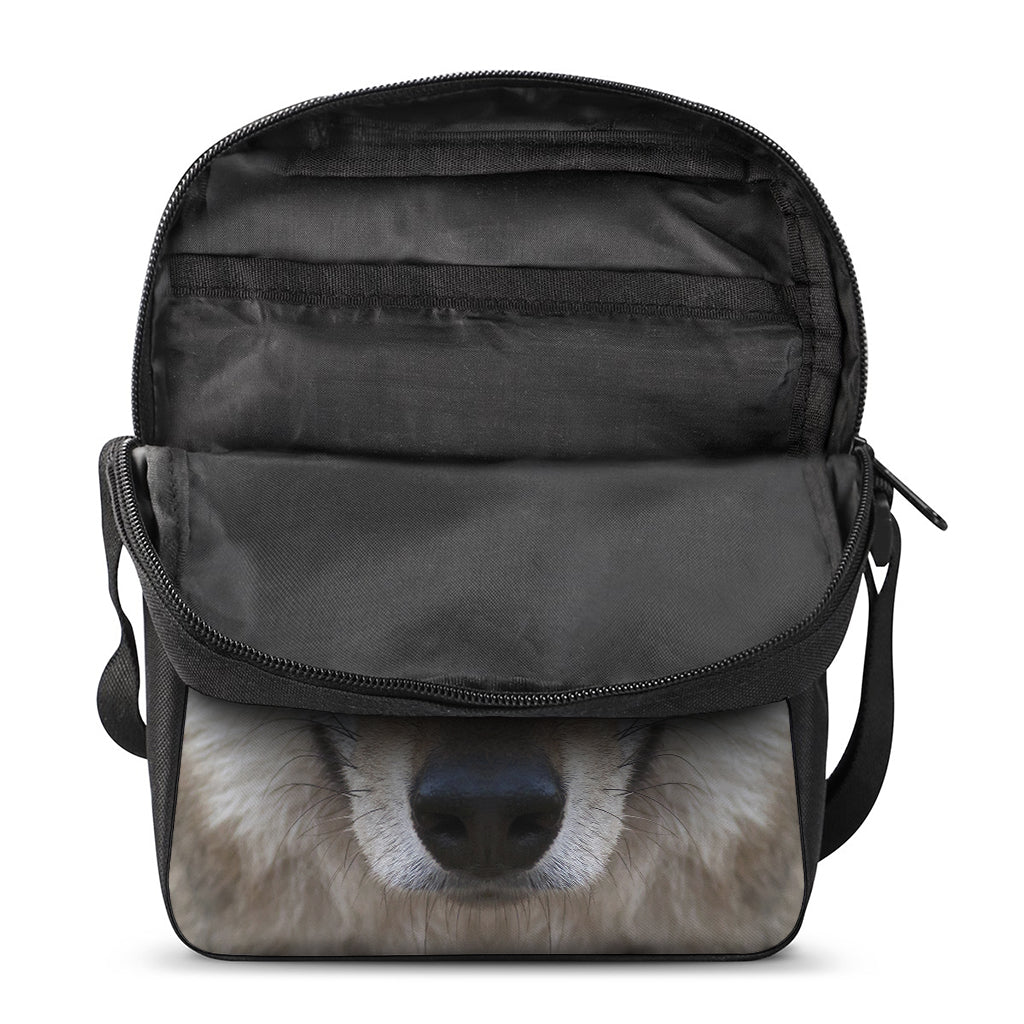 Jungle Wolf Print Rectangular Crossbody Bag