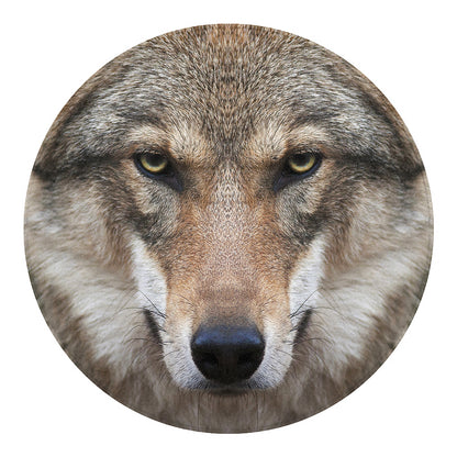 Jungle Wolf Print Round Blanket