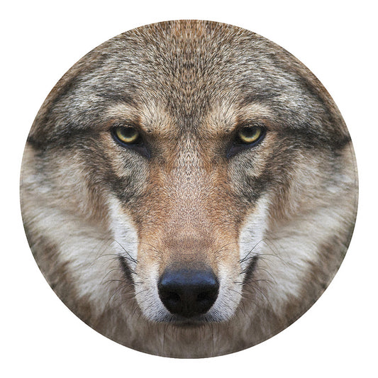 Jungle Wolf Print Round Blanket