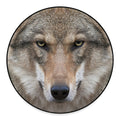 Jungle Wolf Print Round Floor Mat