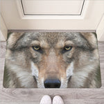 Jungle Wolf Print Rubber Doormat