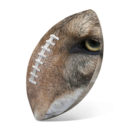 Jungle Wolf Print Rugby Ball