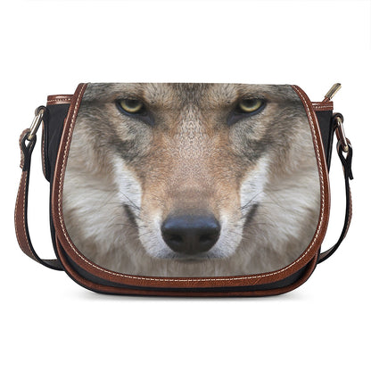 Jungle Wolf Print Saddle Bag