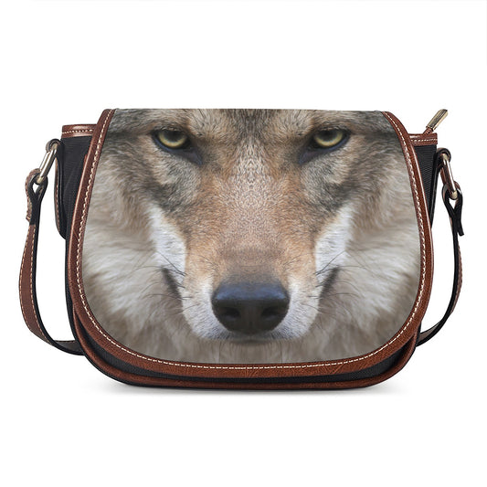 Jungle Wolf Print Saddle Bag