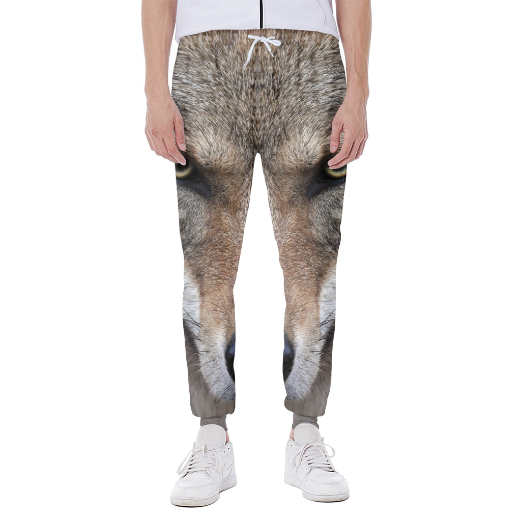 Jungle Wolf Print Scuba Joggers