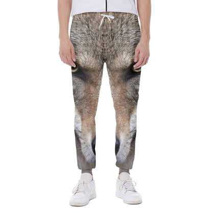 Jungle Wolf Print Scuba Joggers