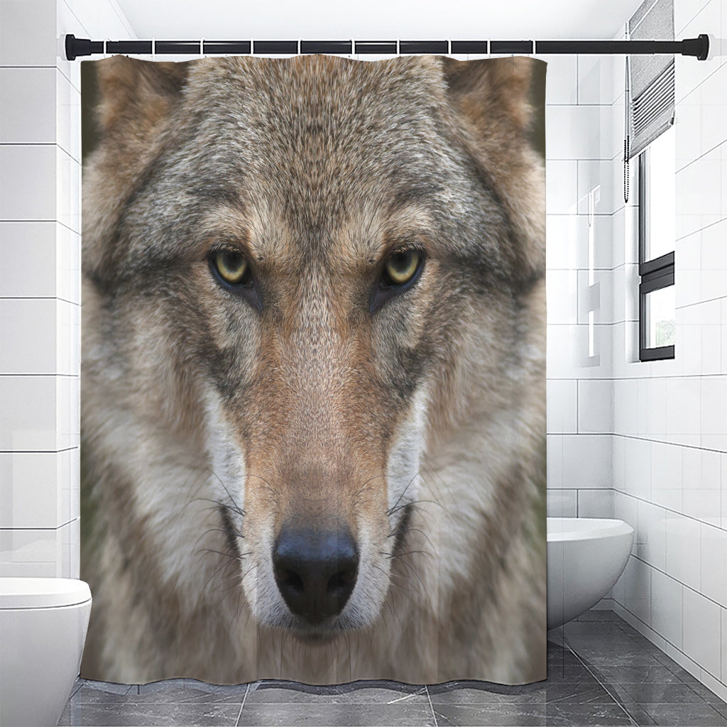Jungle Wolf Print Shower Curtain