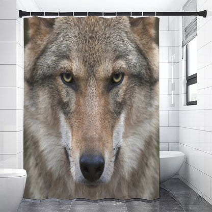 Jungle Wolf Print Shower Curtain