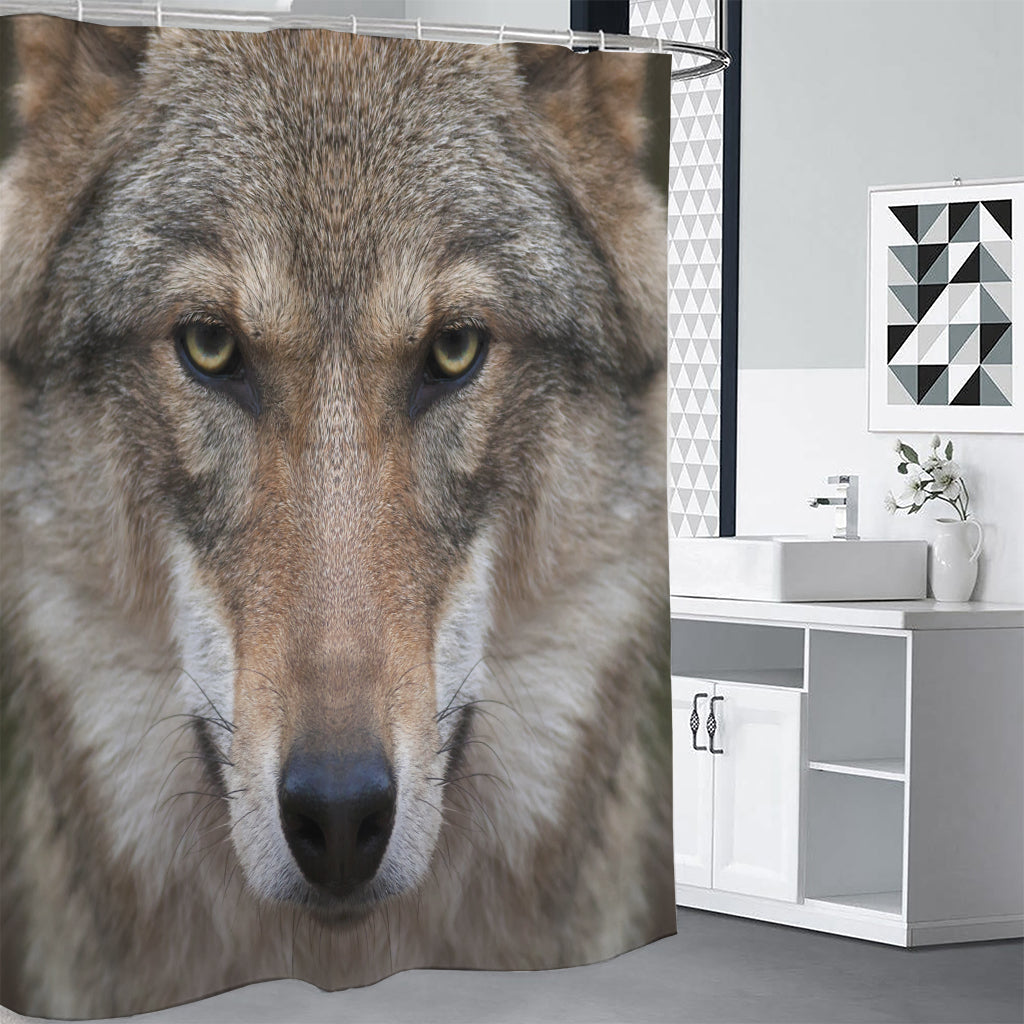 Jungle Wolf Print Shower Curtain