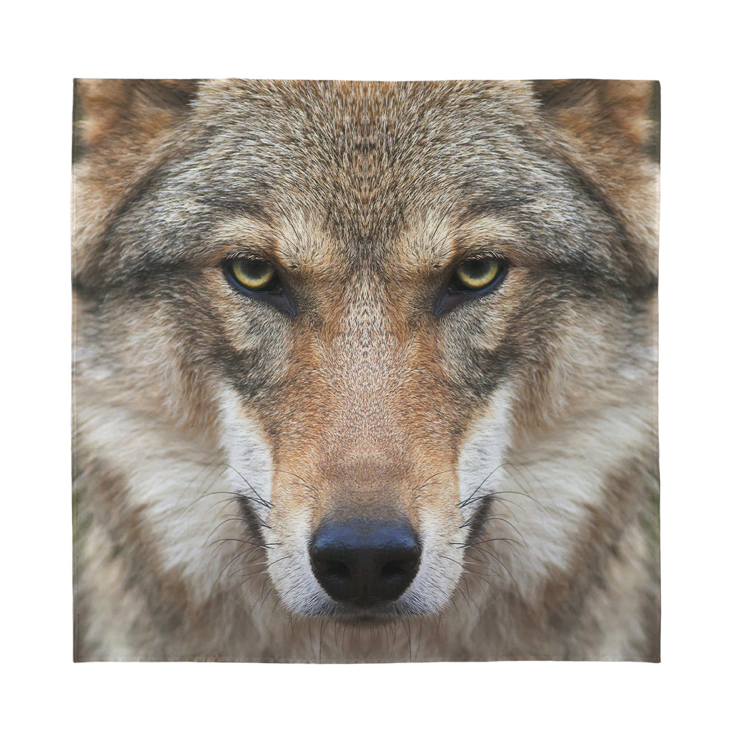 Jungle Wolf Print Silk Bandana