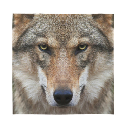 Jungle Wolf Print Silk Bandana