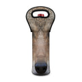 Jungle Wolf Print Single Neoprene Wine Tote