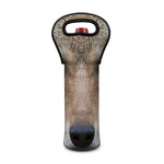 Jungle Wolf Print Single Neoprene Wine Tote