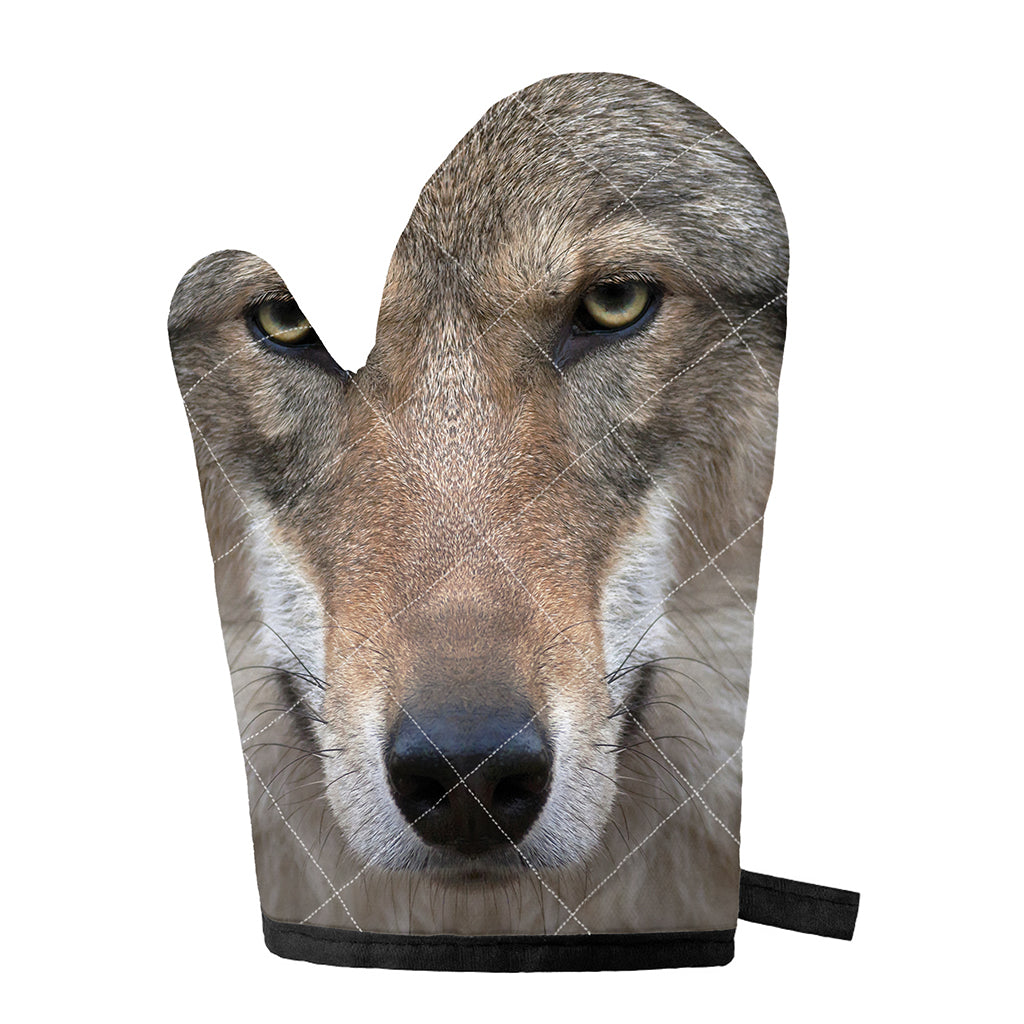 Jungle Wolf Print Single Oven Mitt