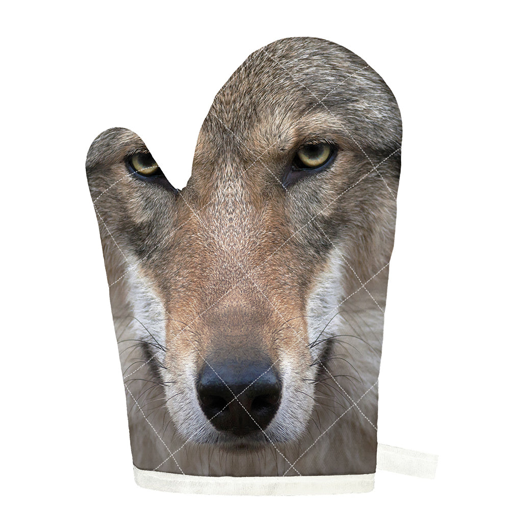 Jungle Wolf Print Single Oven Mitt