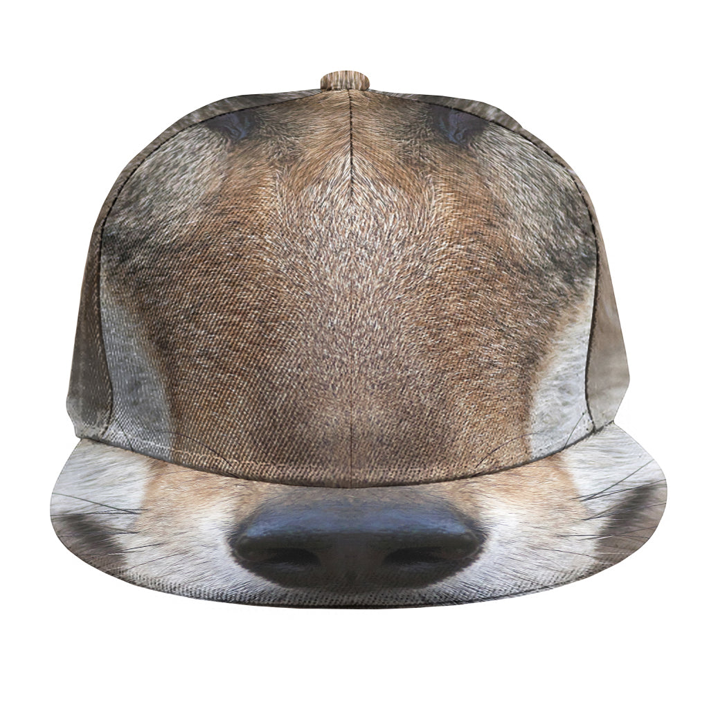Jungle Wolf Print Snapback Cap