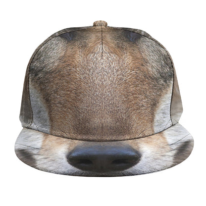 Jungle Wolf Print Snapback Cap