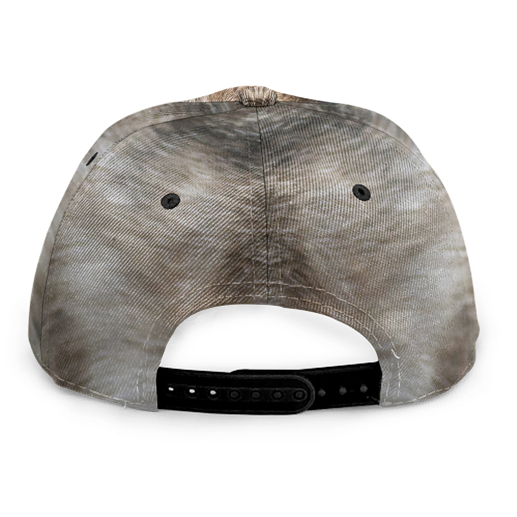 Jungle Wolf Print Snapback Cap