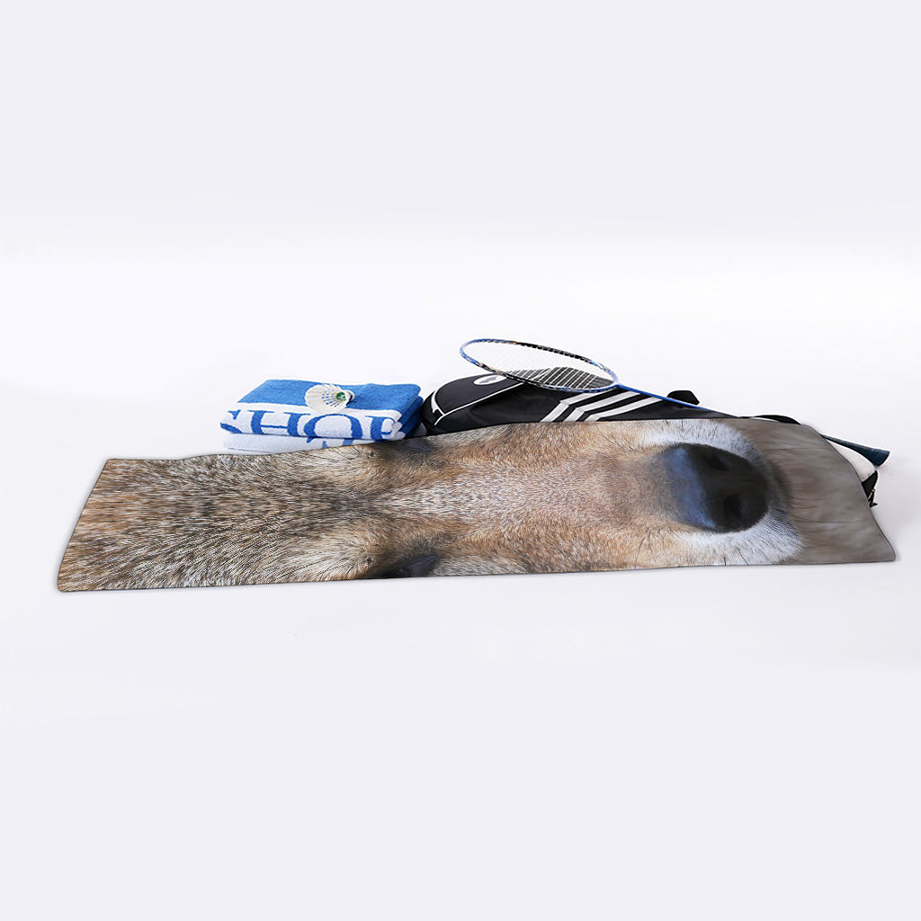 Jungle Wolf Print Sports Towel