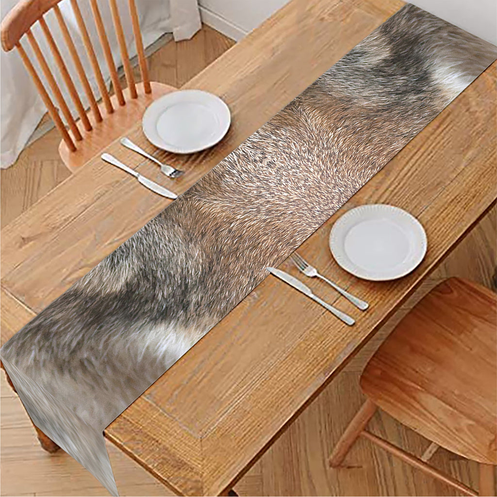 Jungle Wolf Print Table Runner