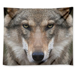 Jungle Wolf Print Tapestry