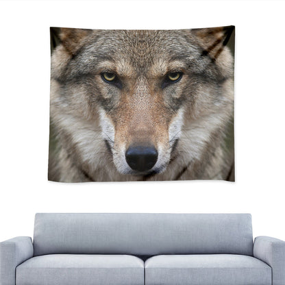 Jungle Wolf Print Tapestry