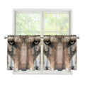 Jungle Wolf Print Tier Curtains