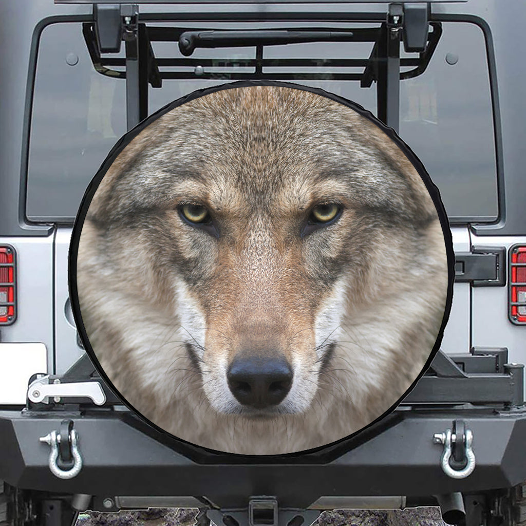 Jungle Wolf Print Tire Cover
