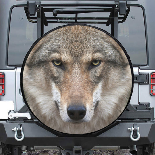 Jungle Wolf Print Tire Cover