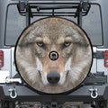 Jungle Wolf Print Tire Cover With Camera Hole