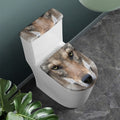 Jungle Wolf Print Toilet Lid And Tank Cover Set